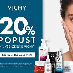 Reklamna slika za popust na izdelke znamke Vichy